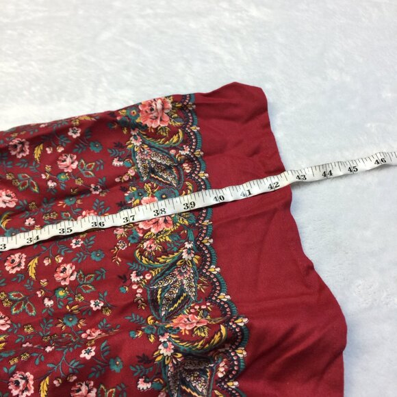 Vintage 80s Nordstrom Point of View Dress Sz 5/6 Womans Red Floral Belted Pocket - Picture 8 of 13